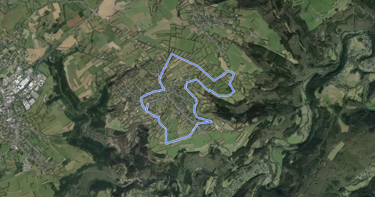 Маршрут Flurheckenweg Eicherscheid на спутниковом снимке