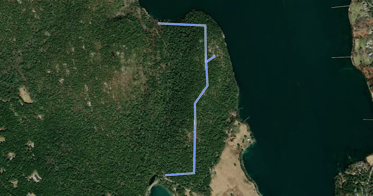 Маршрут Flying Mountain Trail на спутниковом снимке