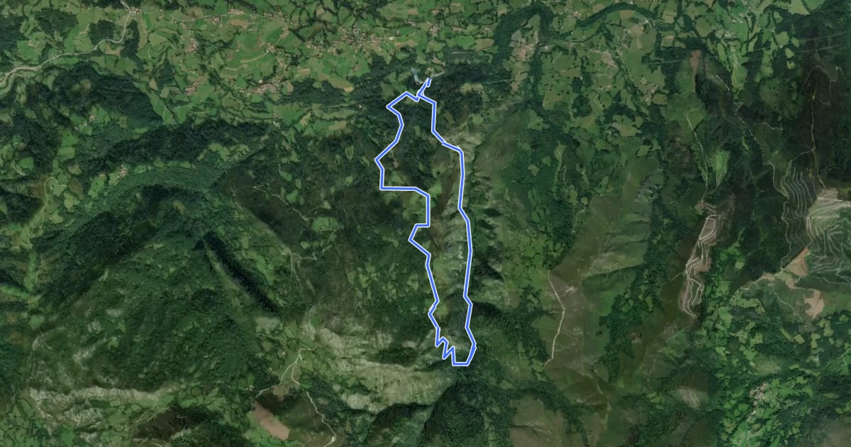 Маршрут Foces del Río Pendón на спутниковом снимке