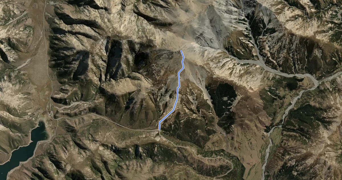 Маршрут Foggy Peak Route на спутниковом снимке