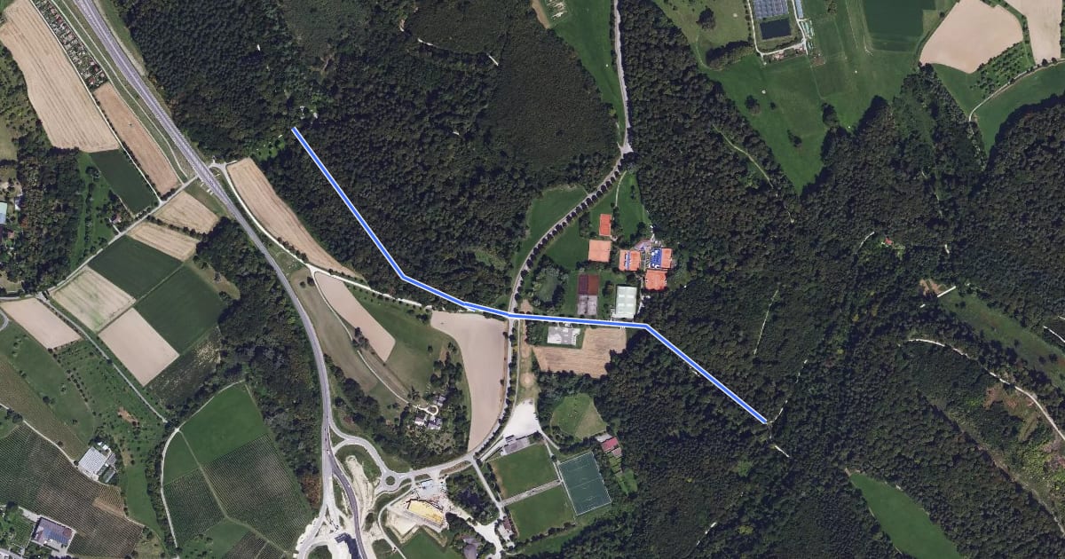 Маршрут Fohrenbühl - Nußbachtal на спутниковом снимке