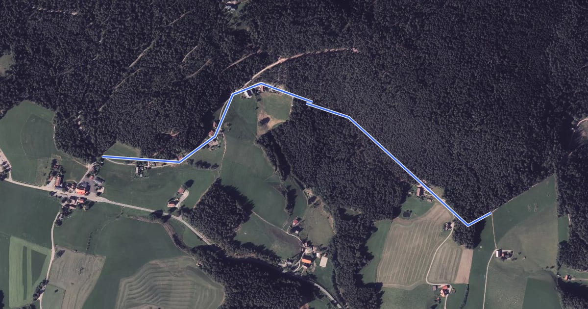 Маршрут Fohrenbühl Waldparkplatz - Dollenhof на спутниковом снимке