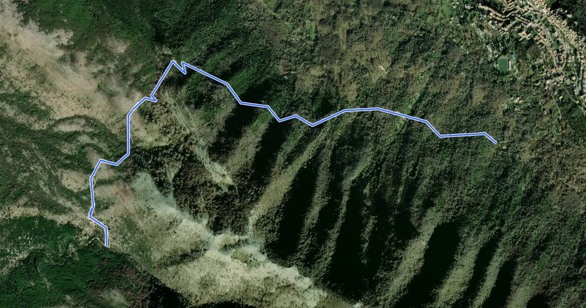 Маршрут Fontana La Fata (Carpineto)-Sorgente Rapiglio на спутниковом снимке