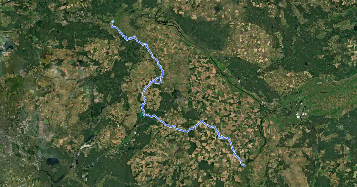Маршрут Fontanewanderweg на спутниковом снимке
