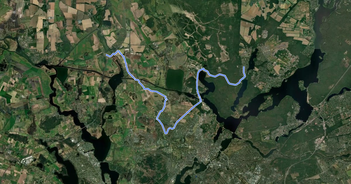 Маршрут Fontaneweg F3 на спутниковом снимке