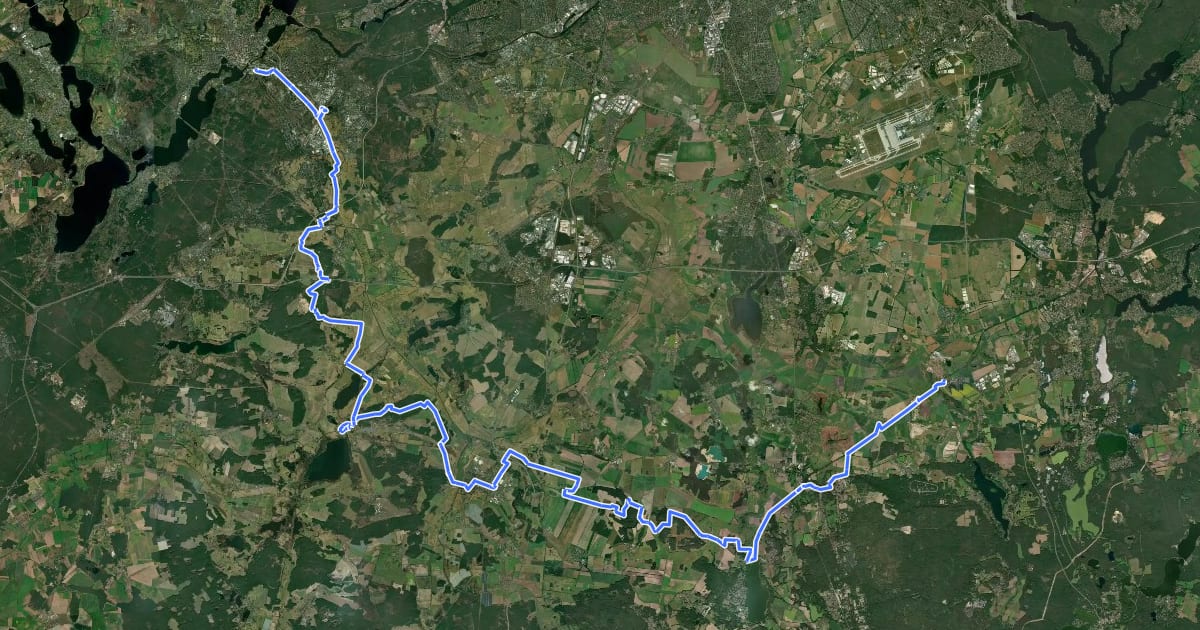 Маршрут Fontaneweg F4 на спутниковом снимке