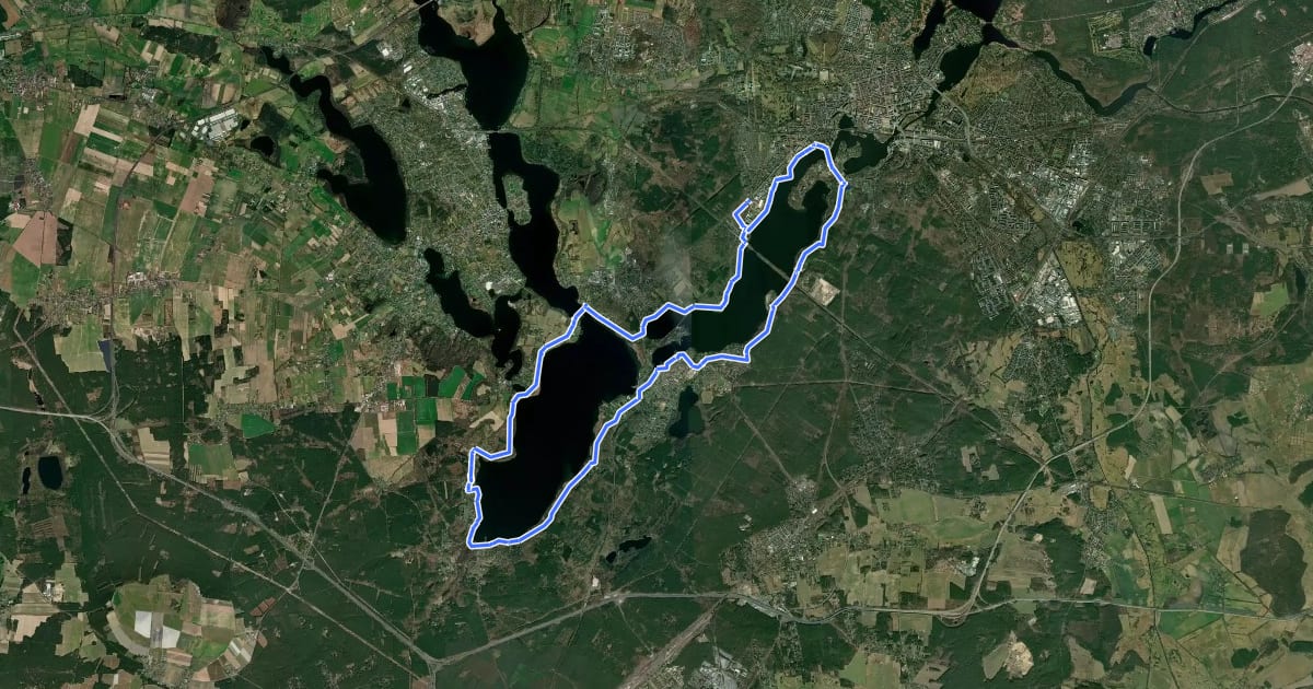 Маршрут Fontaneweg F6 на спутниковом снимке