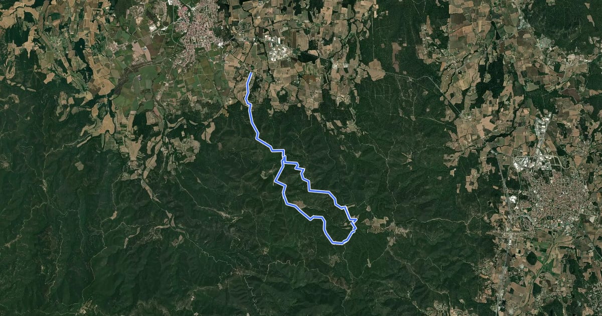 Маршрут Fonteta a Fitor i ruta dels Tres Peus на спутниковом снимке