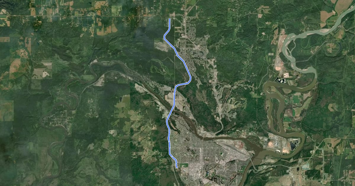 Маршрут Foothills на спутниковом снимке