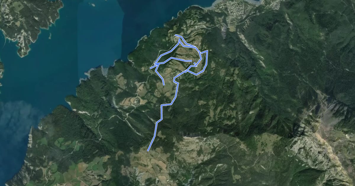 Маршрут Forêt de Pontis на спутниковом снимке
