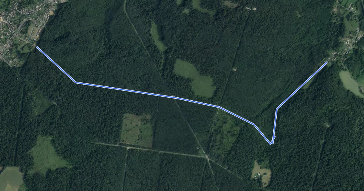 Маршрут Forêt de Saint-Gobain на спутниковом снимке