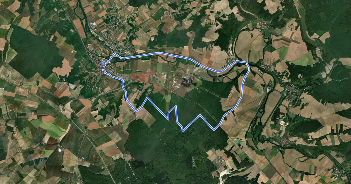 Маршрут Forêt de Tonnerre на спутниковом снимке