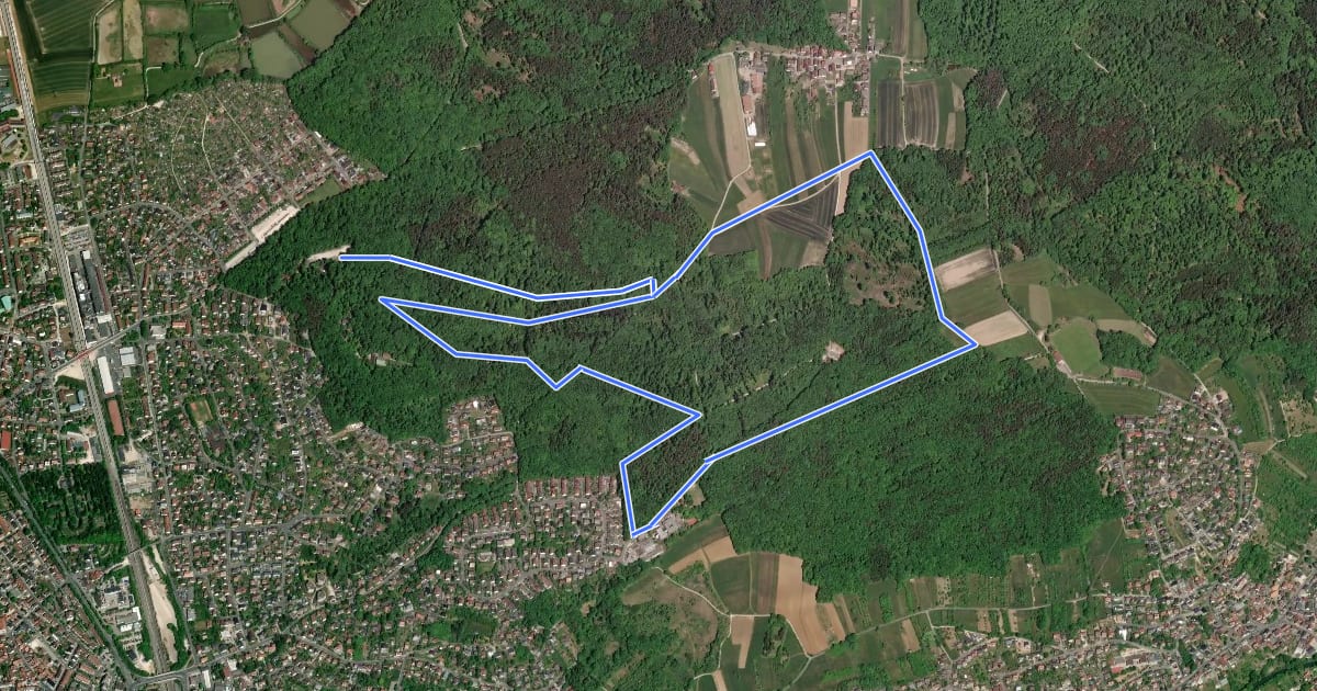 Маршрут Forchheim Walking-Fitness Route на спутниковом снимке
