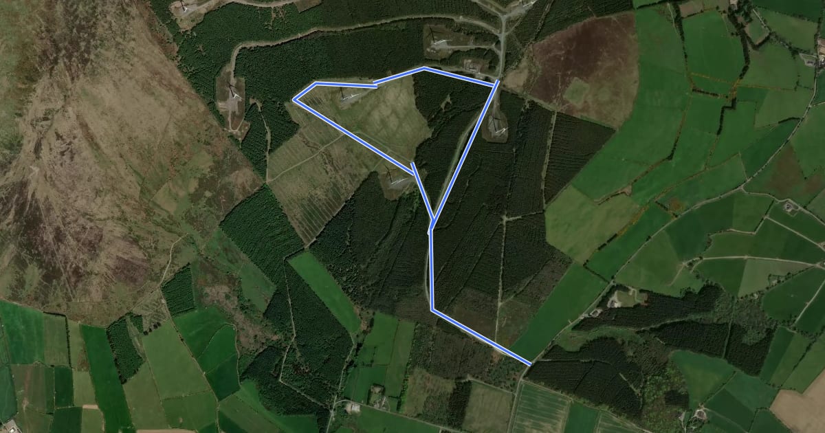 Маршрут Forde Farmhouse Trail на спутниковом снимке