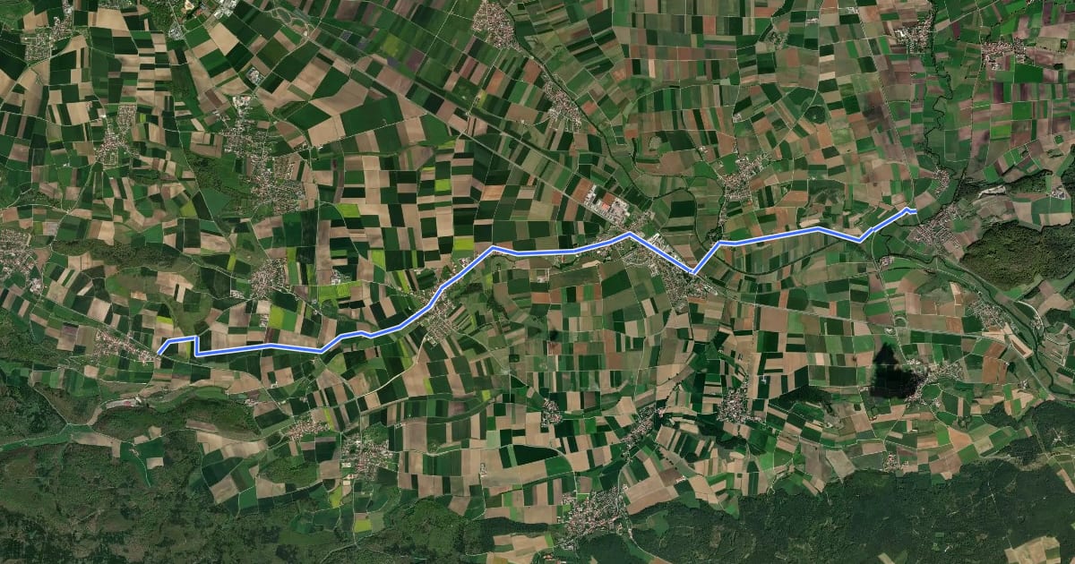 Маршрут Forellenbachweg на спутниковом снимке