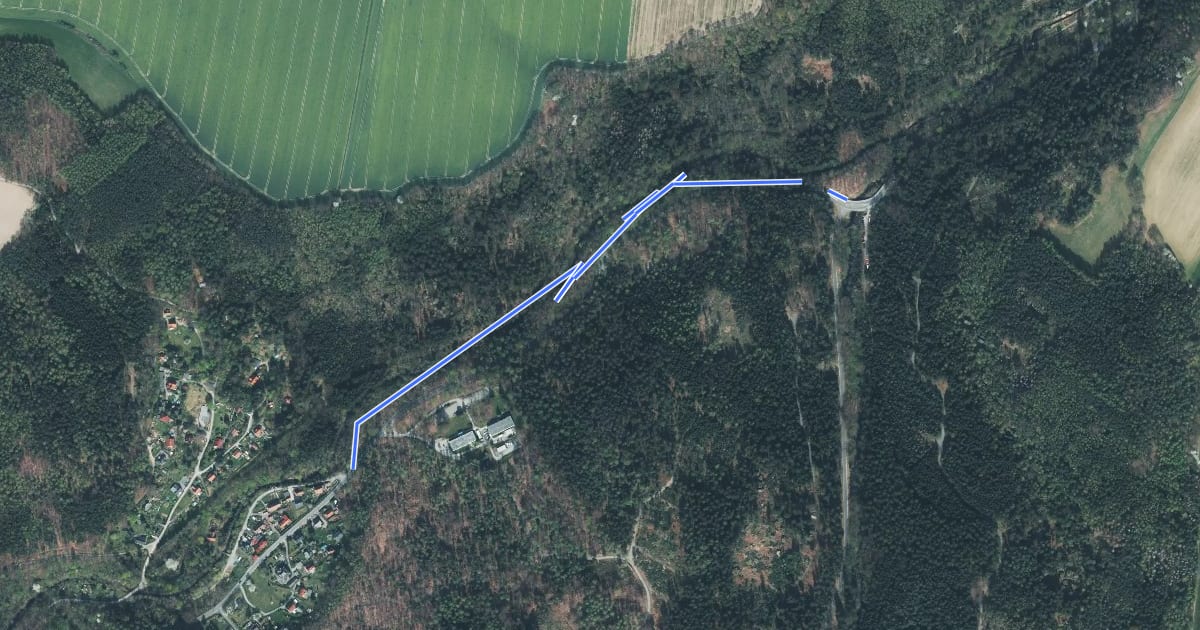 Маршрут Forellensteig на спутниковом снимке