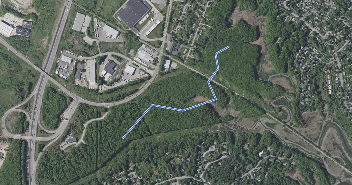 Маршрут Forest City Trail на спутниковом снимке