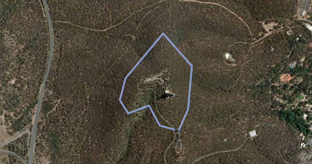 Маршрут Forest Loop Walk на спутниковом снимке