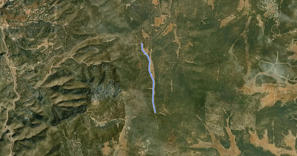 Маршрут Forest Service Road 12 на спутниковом снимке