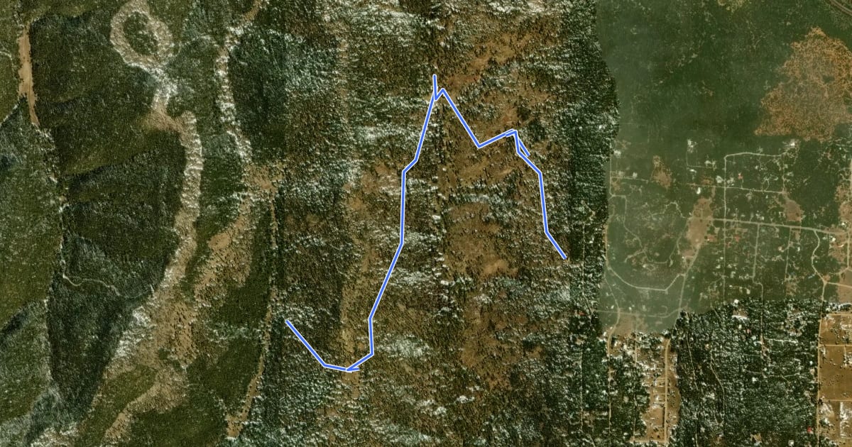 Маршрут Forest Service Road 530 на спутниковом снимке