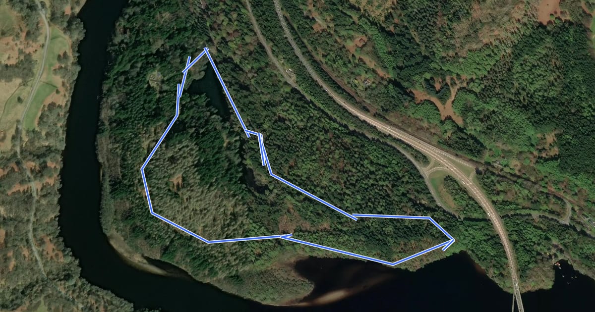 Маршрут Foresters' Trail на спутниковом снимке