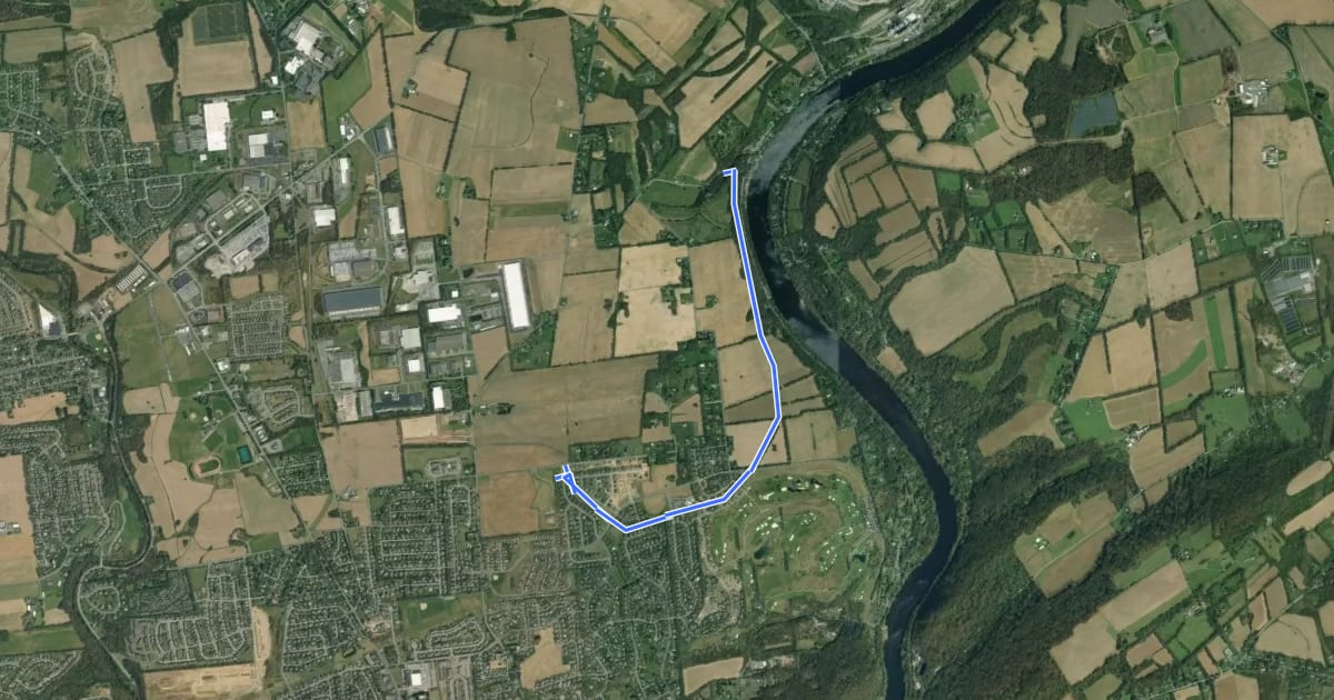 Маршрут Forks Township Recreation Trail на спутниковом снимке