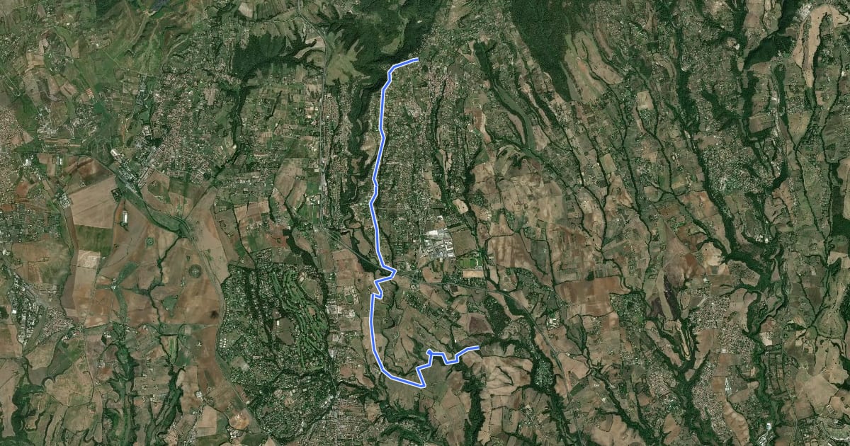 Маршрут Formello-Località Monte Michele на спутниковом снимке