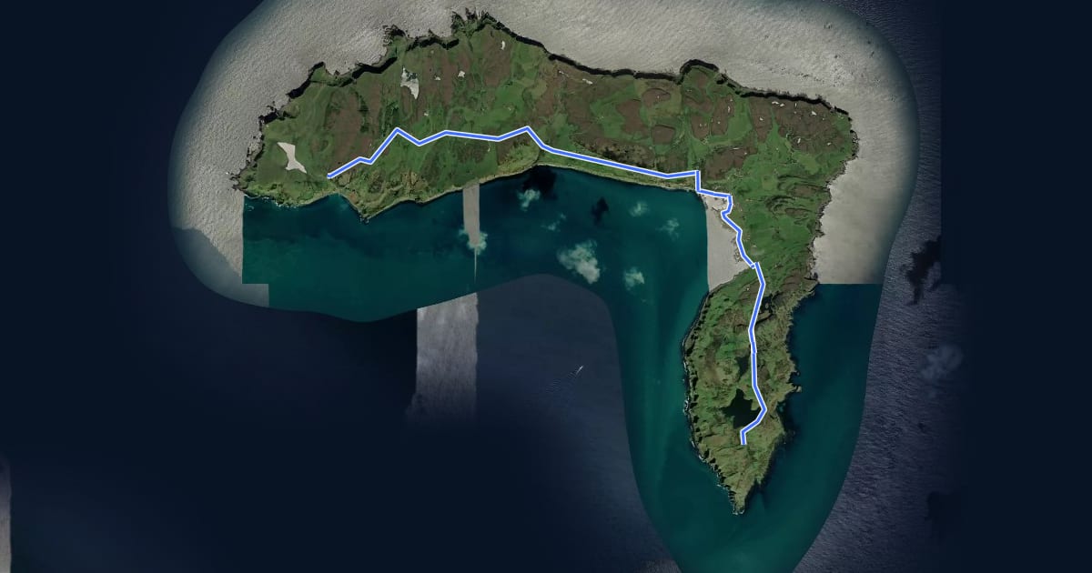 Маршрут former National Route 93 на спутниковом снимке