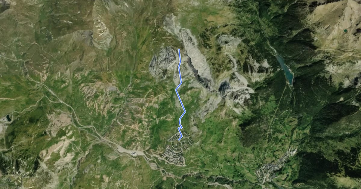 Маршрут Formigal - Collado de Foratata на спутниковом снимке