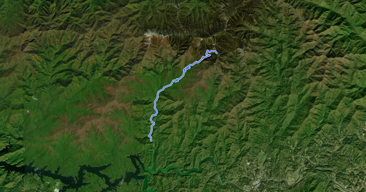 Маршрут Forney Creek Trail на спутниковом снимке
