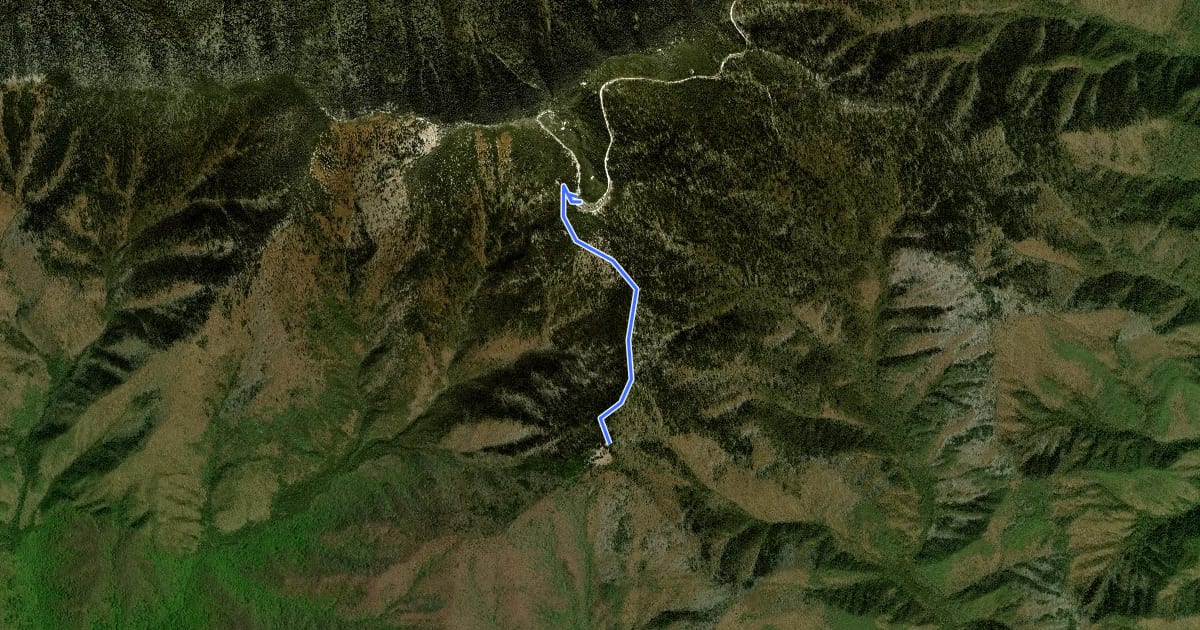 Маршрут Forney Ridge Trail на спутниковом снимке