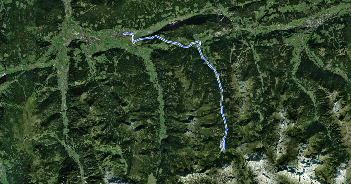 Маршрут Forstauwinkl Route на спутниковом снимке