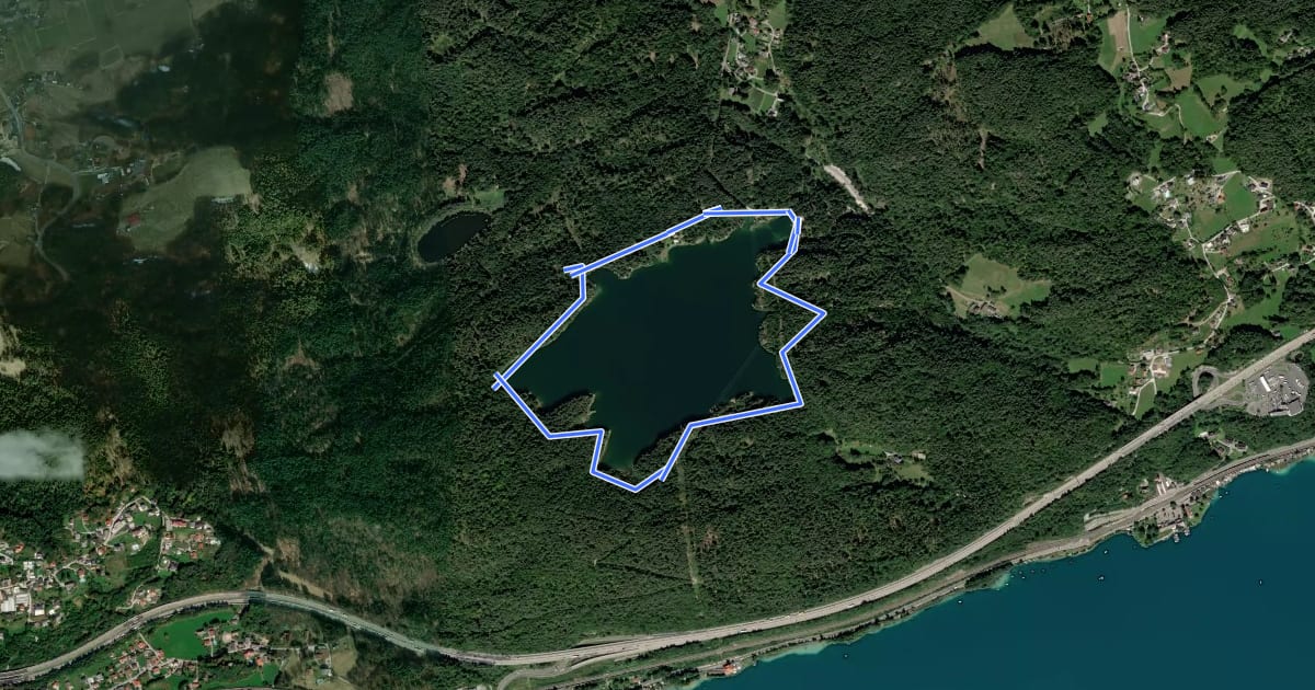 Маршрут Forstsee Rundweg на спутниковом снимке