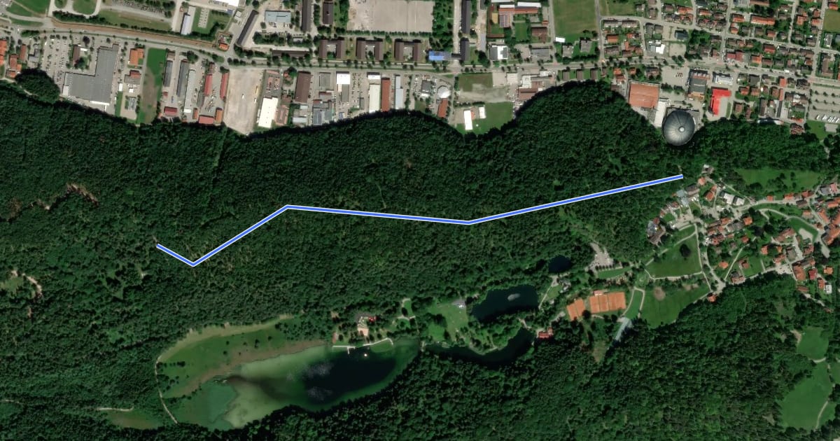 Маршрут Forstweg am Kobel на спутниковом снимке