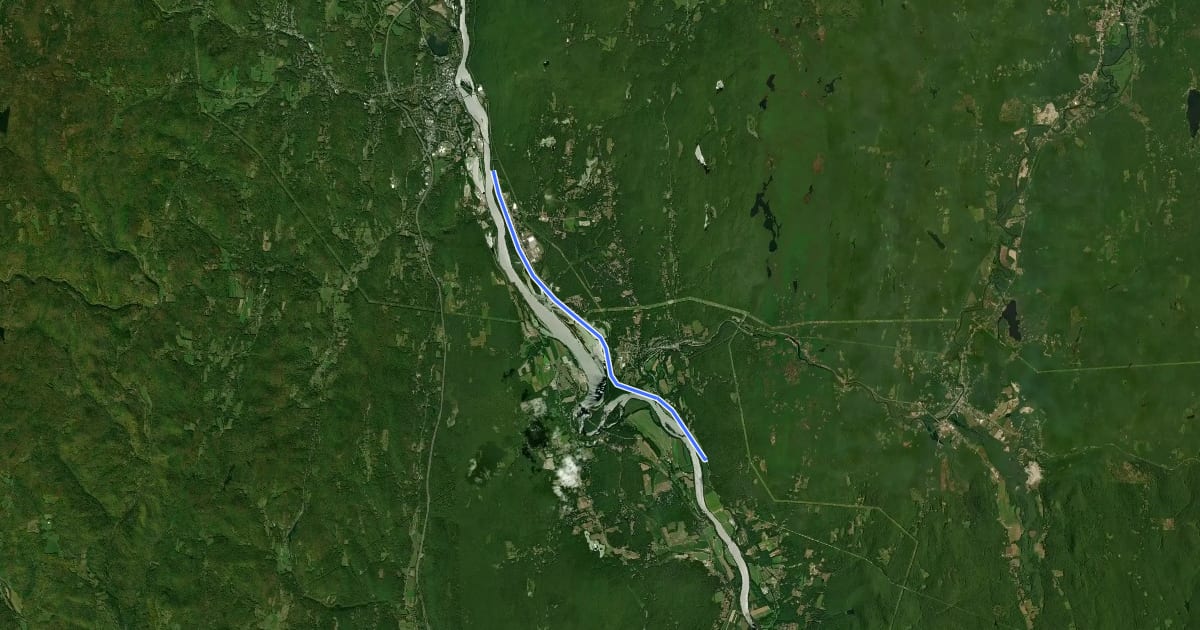 Маршрут Fort Hill Recreational Trail на спутниковом снимке