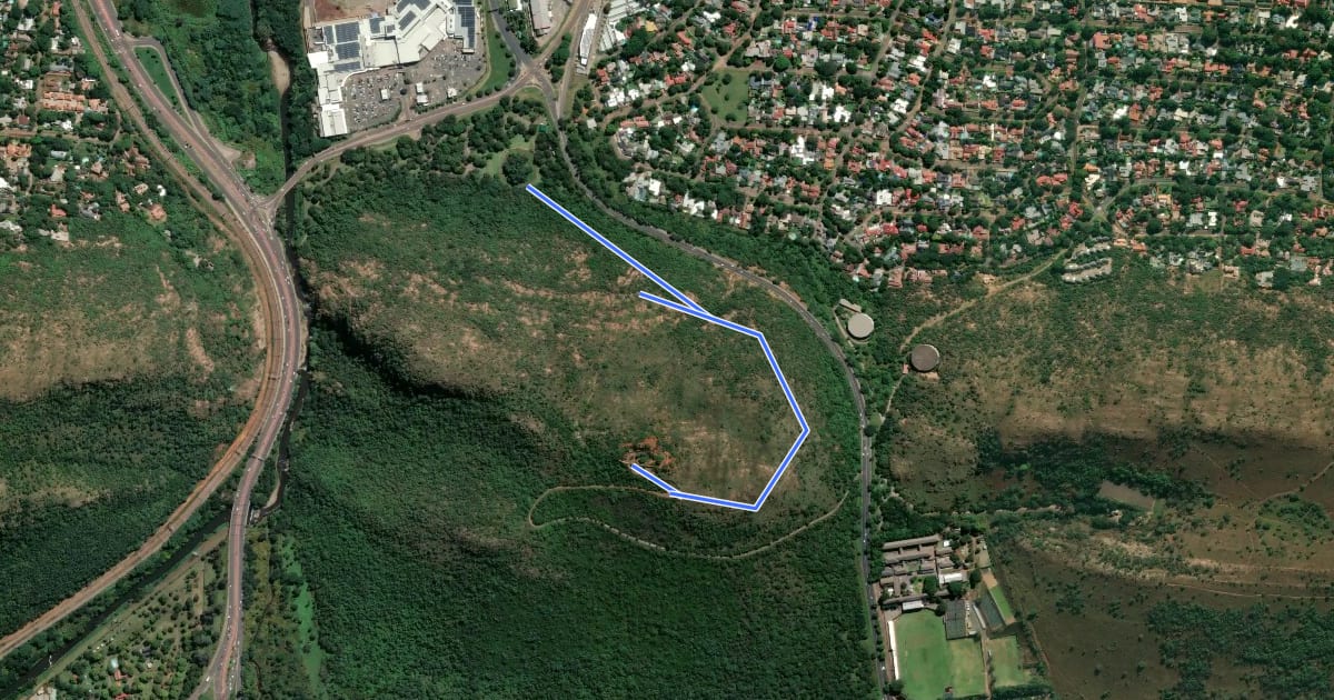 Маршрут Fort Trail на спутниковом снимке