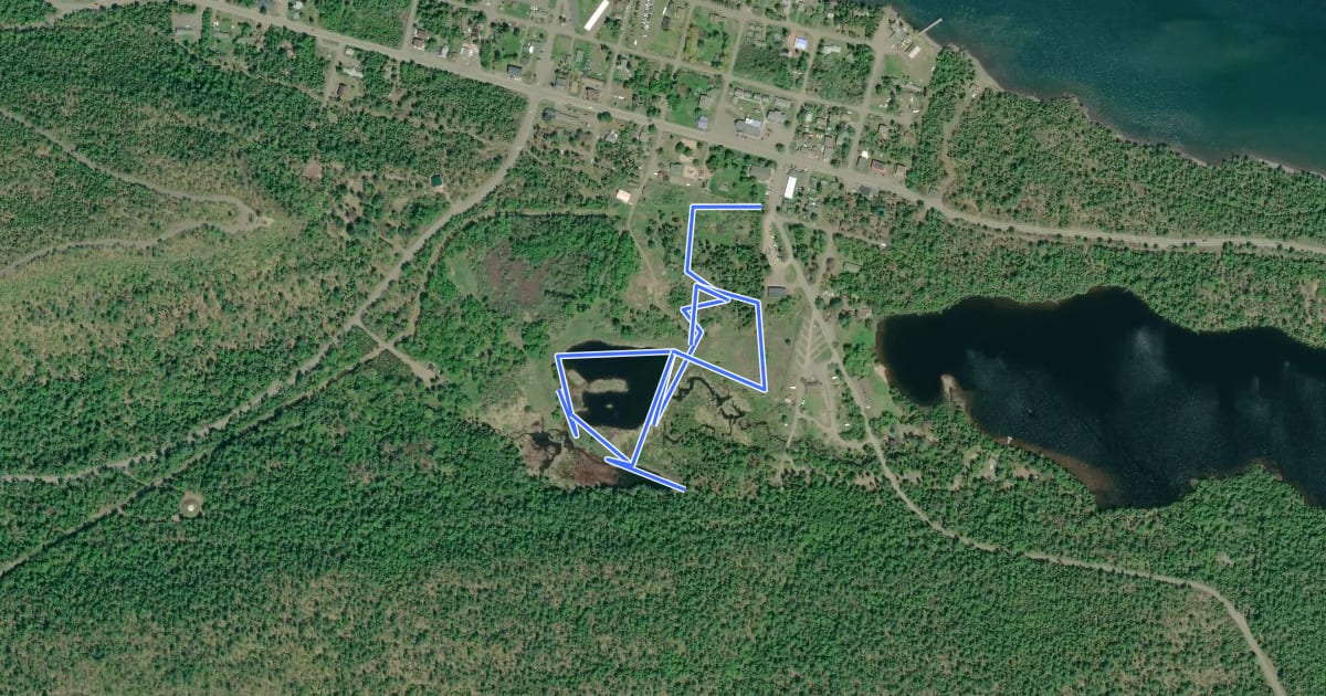 Маршрут Fort Wilkins Garden на спутниковом снимке