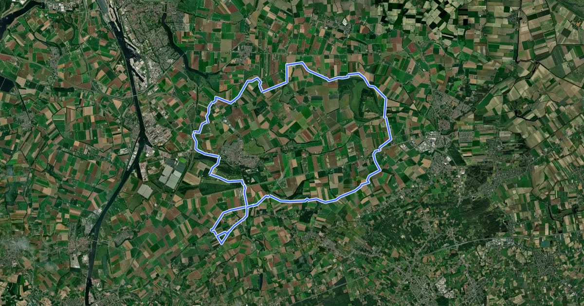 Маршрут Fortenroute на спутниковом снимке
