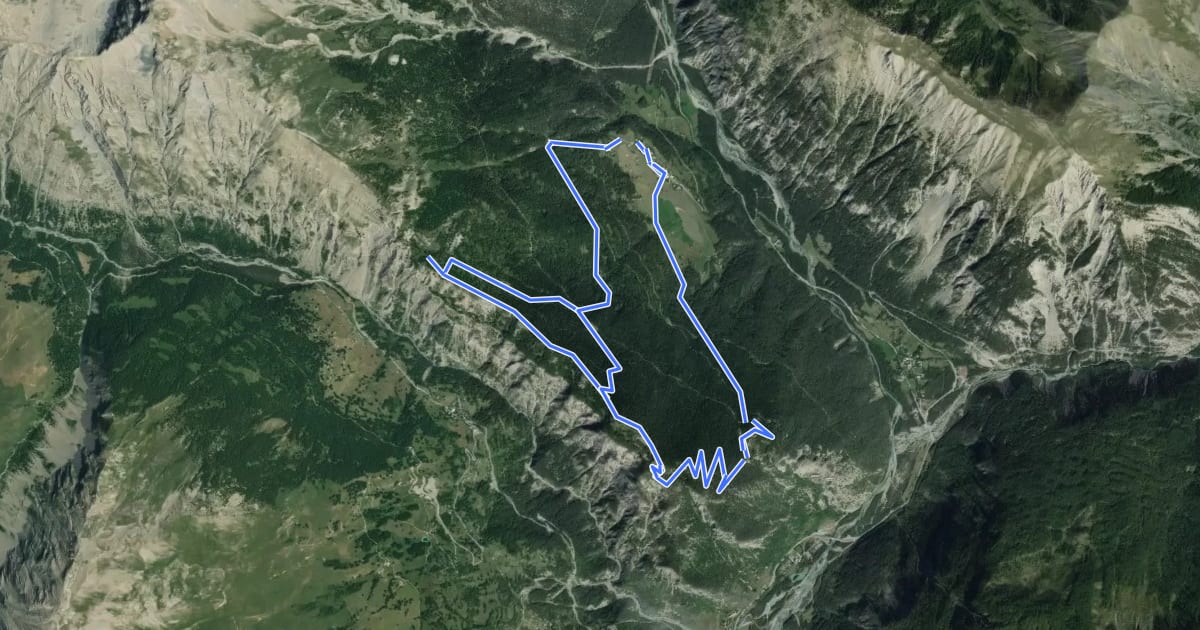 Маршрут Forts et forêt de Tournoux на спутниковом снимке