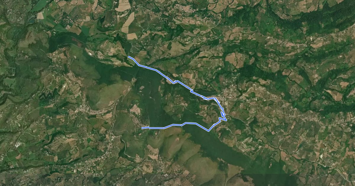 Маршрут Fosso Riana-Toffia-Preventorio Savoia на спутниковом снимке