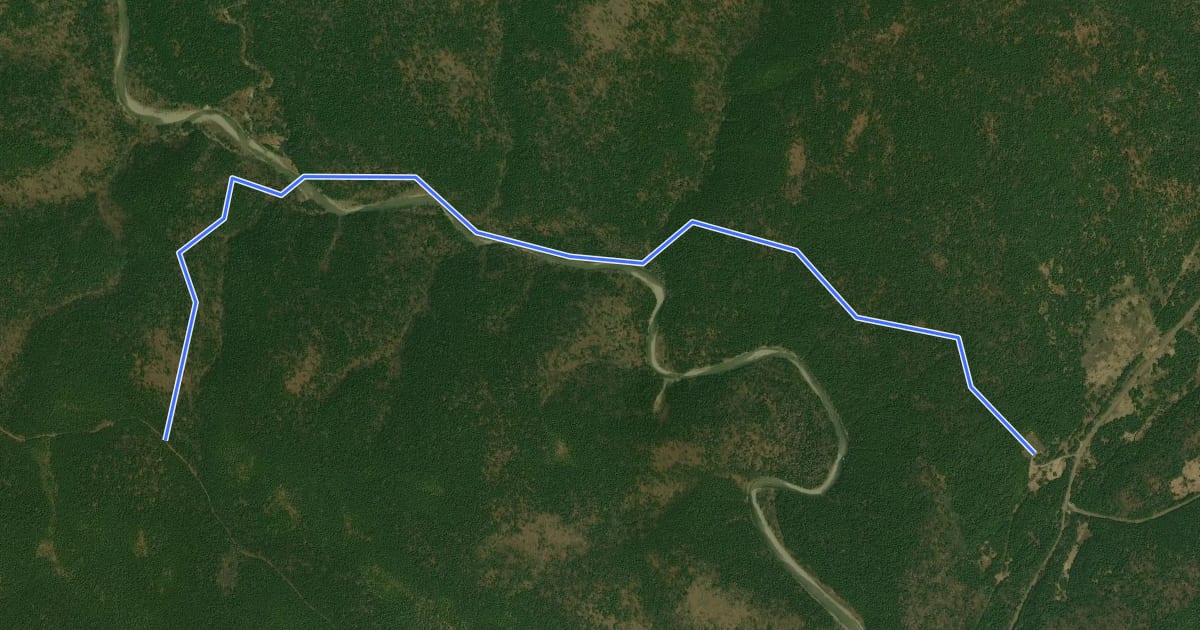 Маршрут Foster Brook Trail на спутниковом снимке