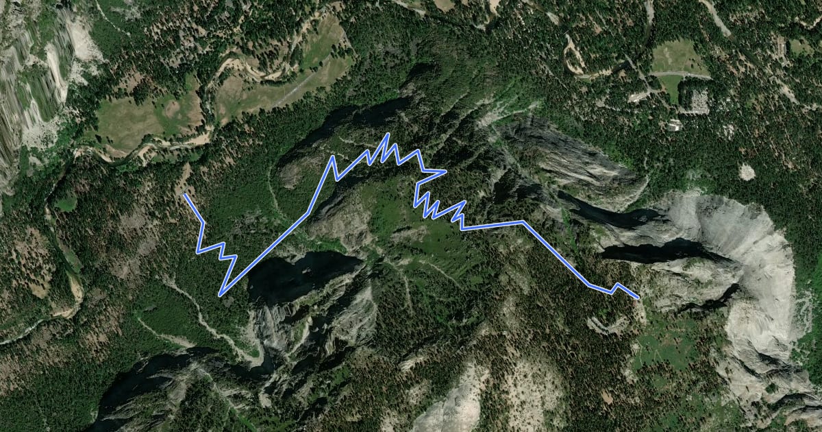 Маршрут Four Mile Trail на спутниковом снимке