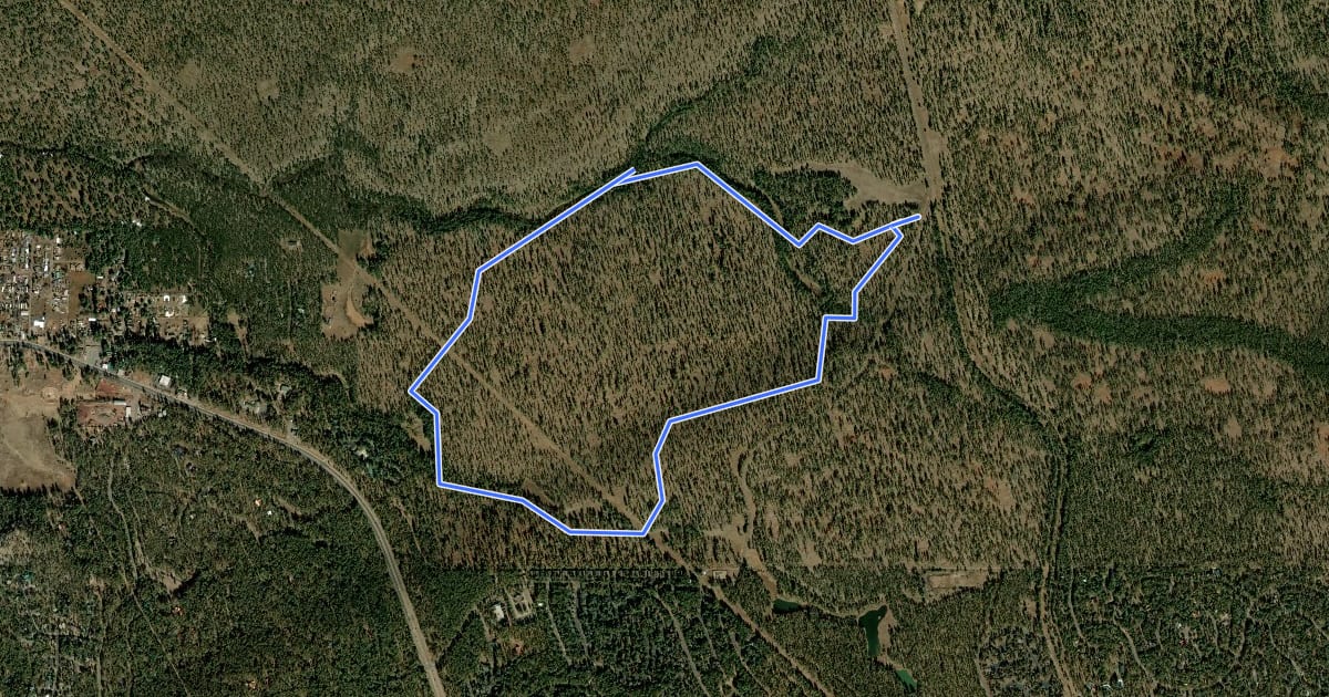 Маршрут Four Springs Trail на спутниковом снимке