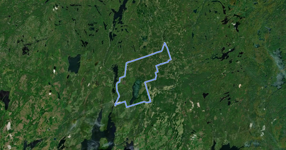 Маршрут Four Village Tour (A) на спутниковом снимке