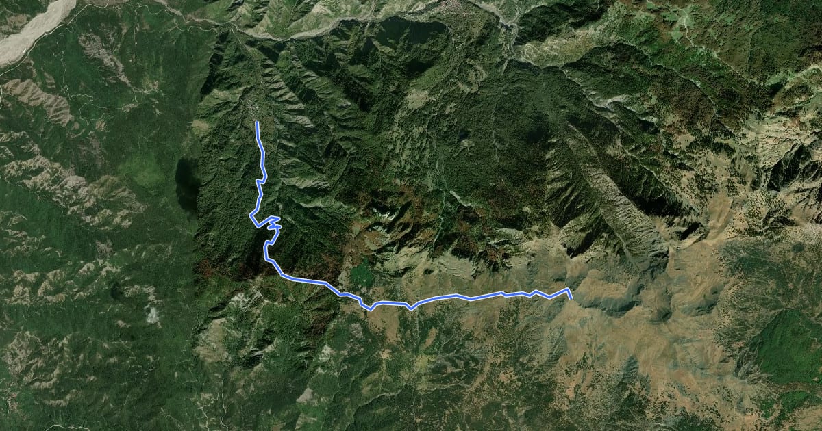 Маршрут Fournia Smolikas Trail на спутниковом снимке
