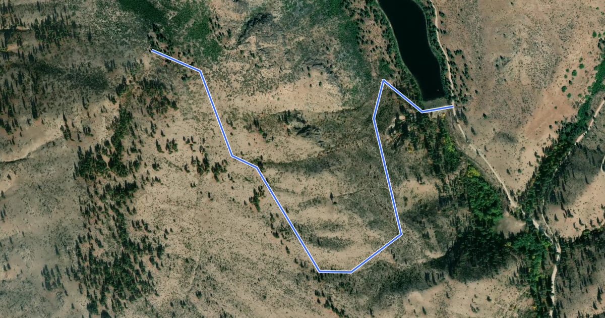 Маршрут Fourth of July Mountain Trail на спутниковом снимке
