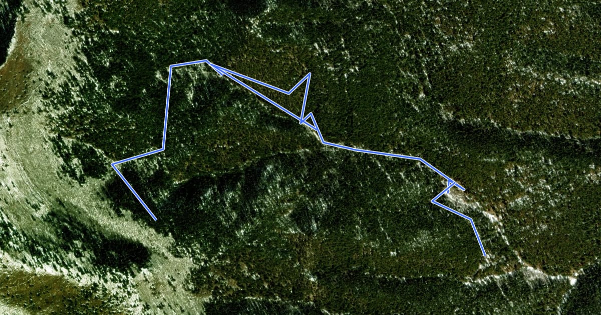 Маршрут Fourth of July Trail на спутниковом снимке