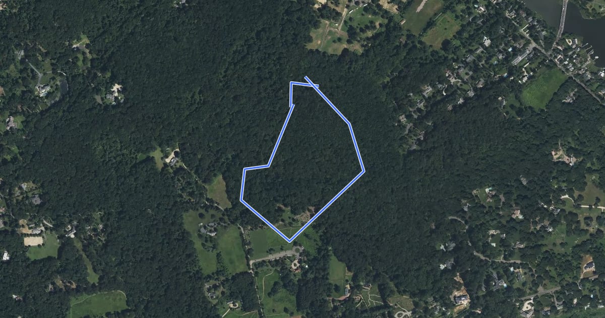 Маршрут Fox Hollow Loop на спутниковом снимке