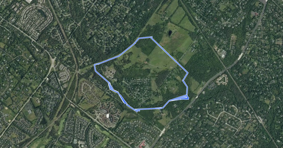 Маршрут Fox Loop Trail на спутниковом снимке