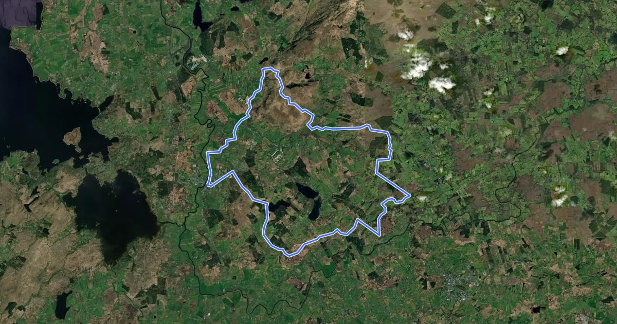 Маршрут Foxford Way Loop на спутниковом снимке
